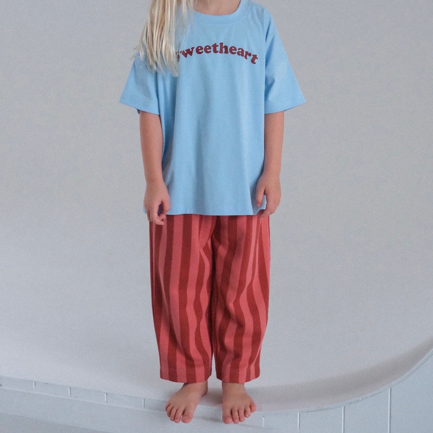 Sweetheart Oversized Tee - Sky Blue
