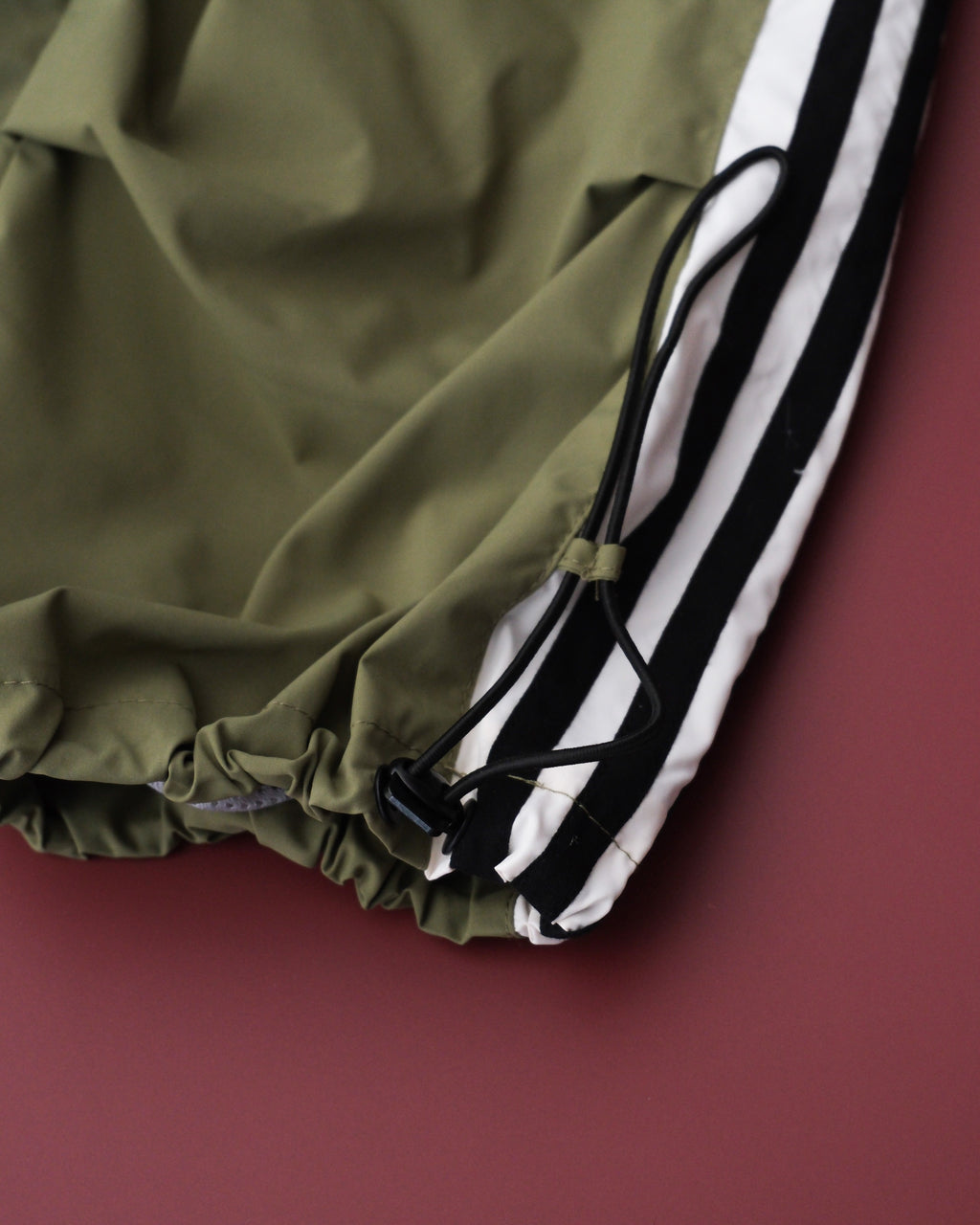 Wide Leg Tech Track Pant - Khaki