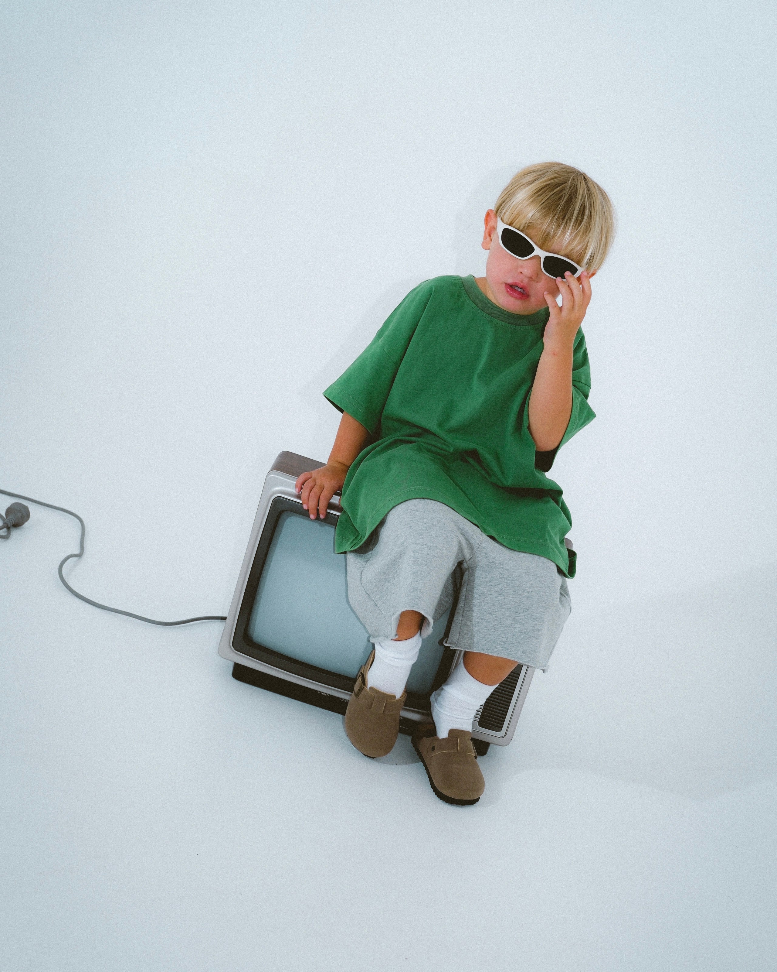 Basic Acid Wash Tee - Forest Green