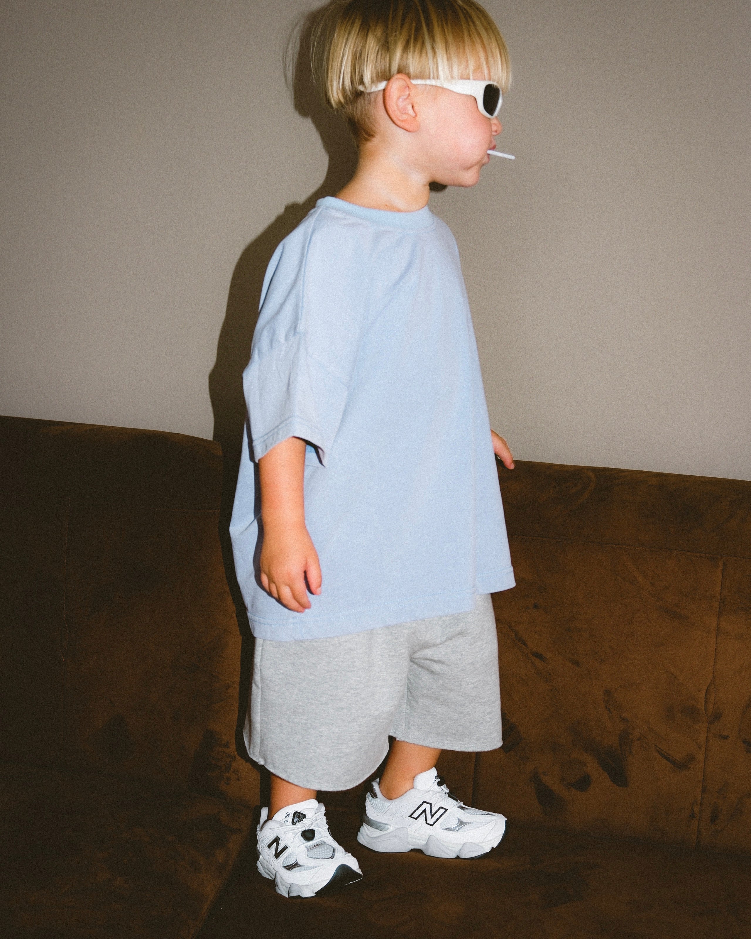 Basic Acid Wash Tee - Periwinkle