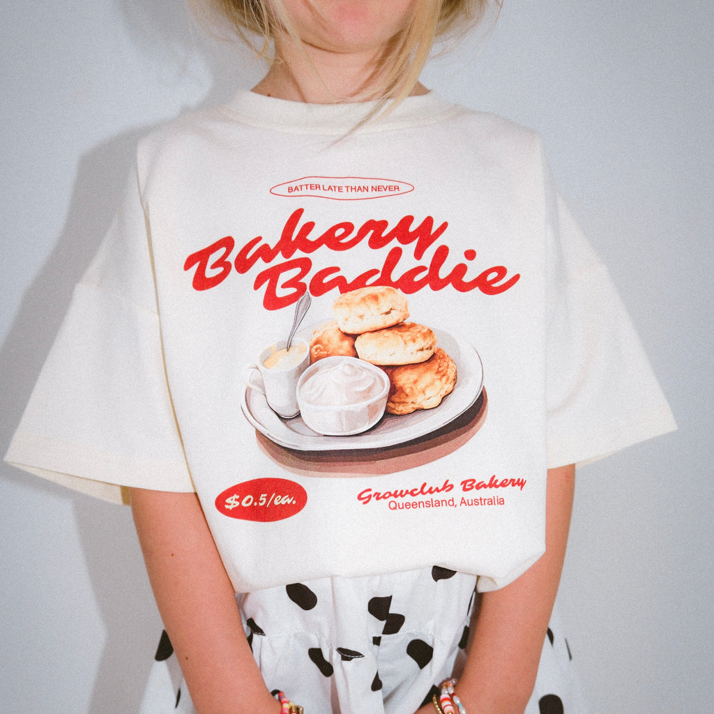 Bakery Baddie Oversized Tee - Butter