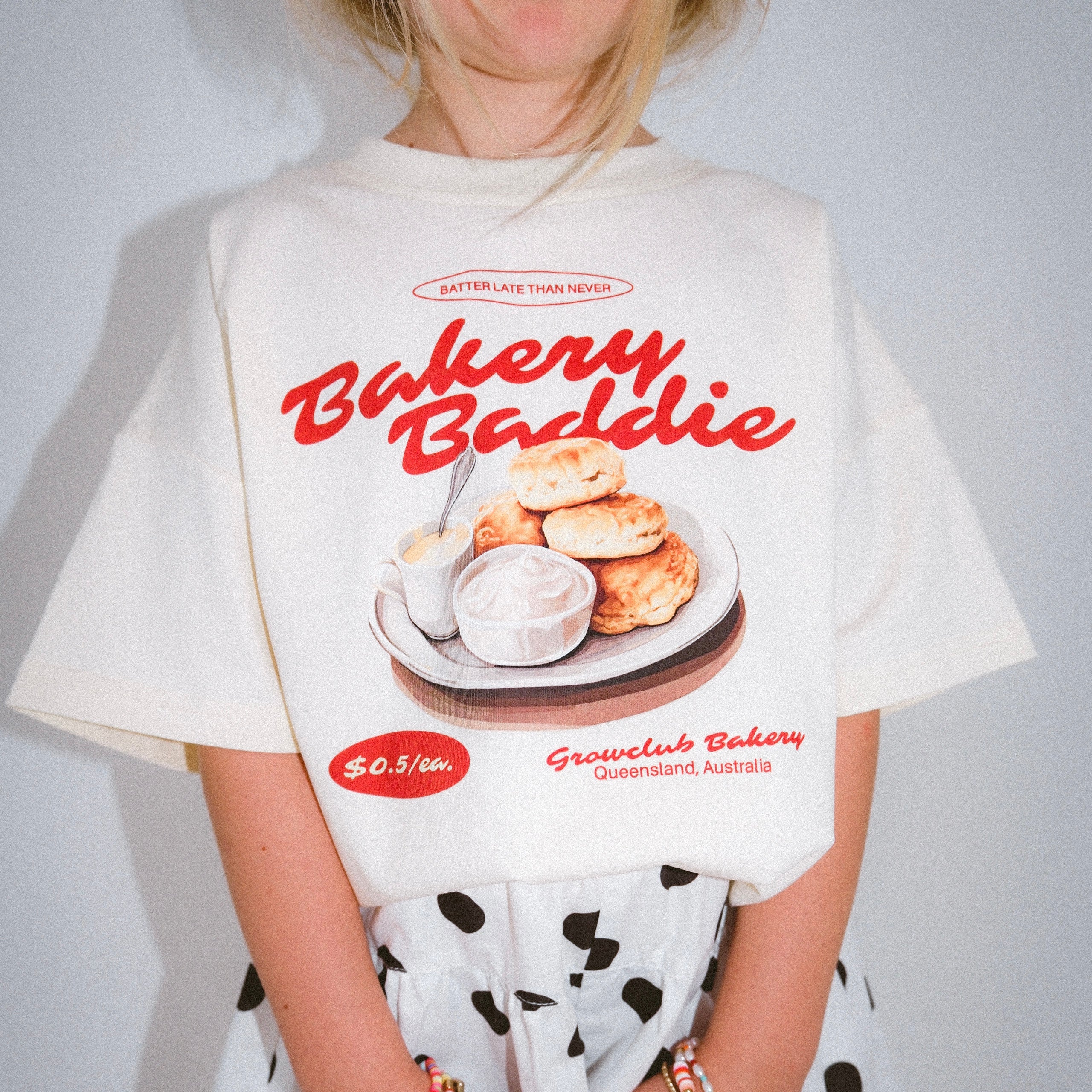 Bakery Baddie Oversized Tee - Butter
