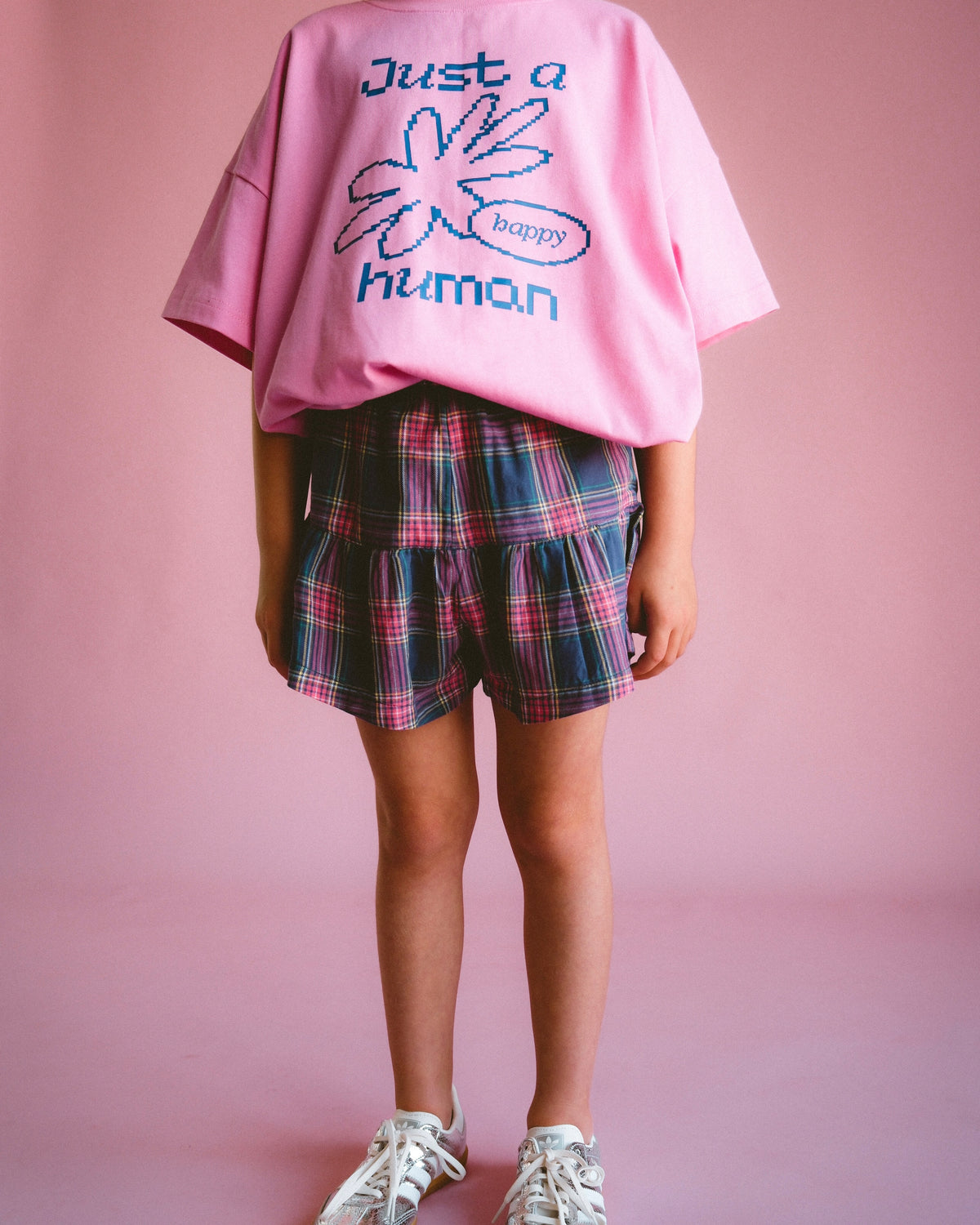 Frill Short - Navy Plaid