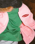 Vintage Fleece Bomber Jacket - Soft Pink
