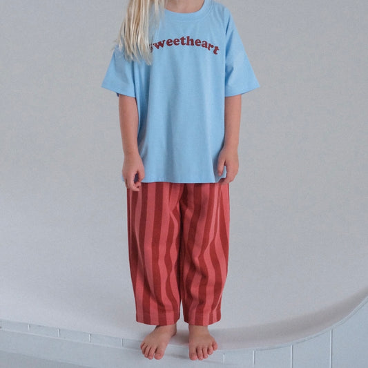 Sweetheart Oversized Tee - Sky Blue