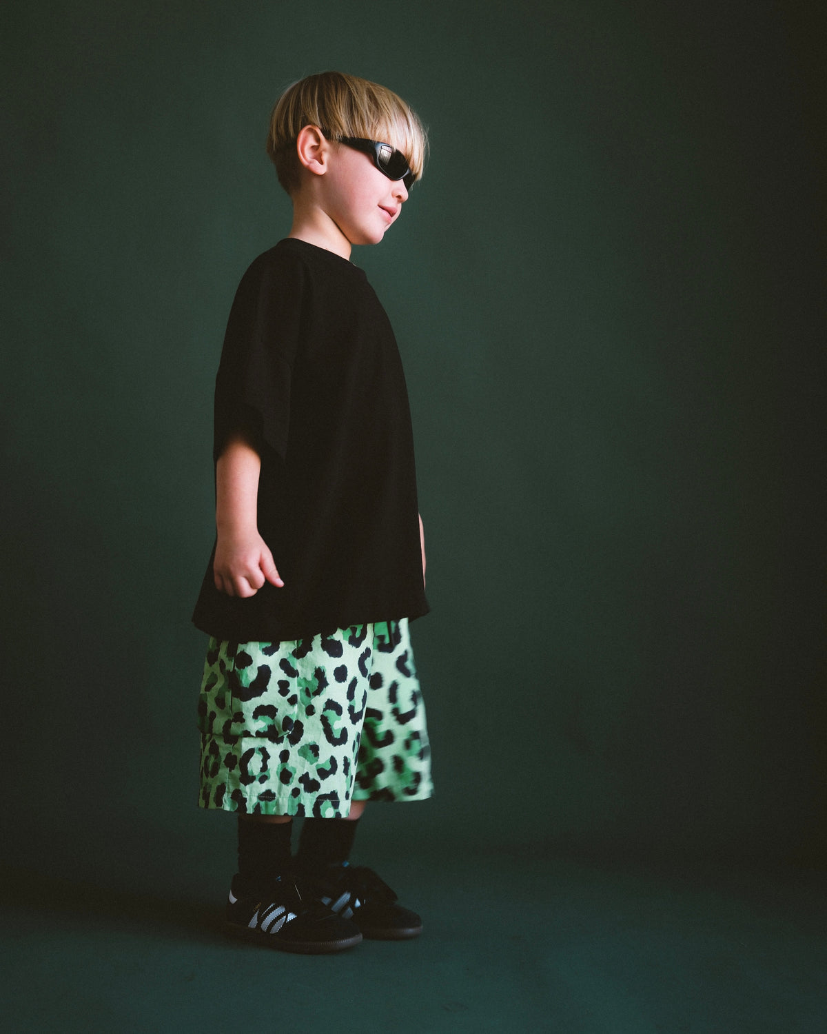 Leopard Cargo Short - Acid Lime
