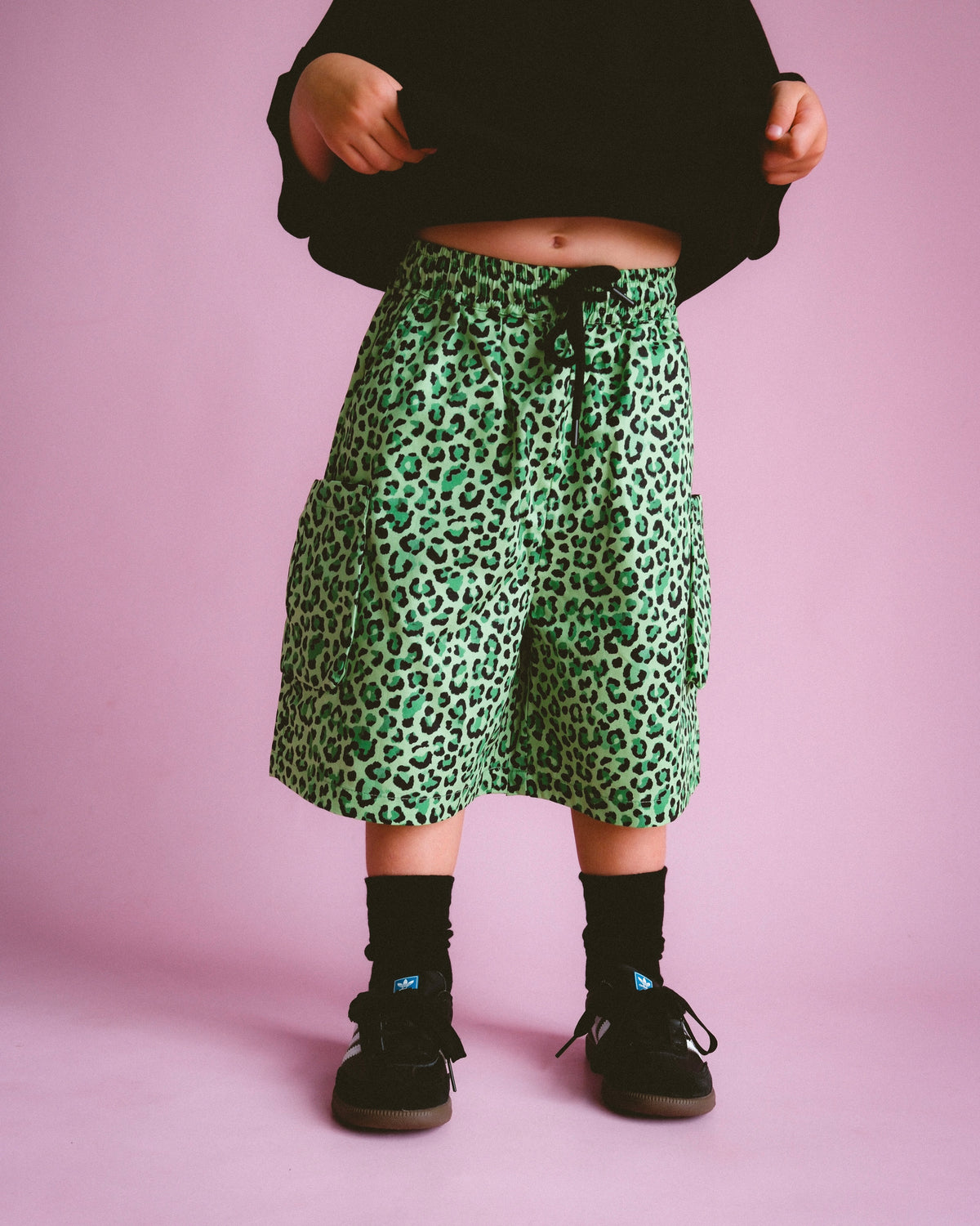 Leopard Cargo Short - Acid Lime