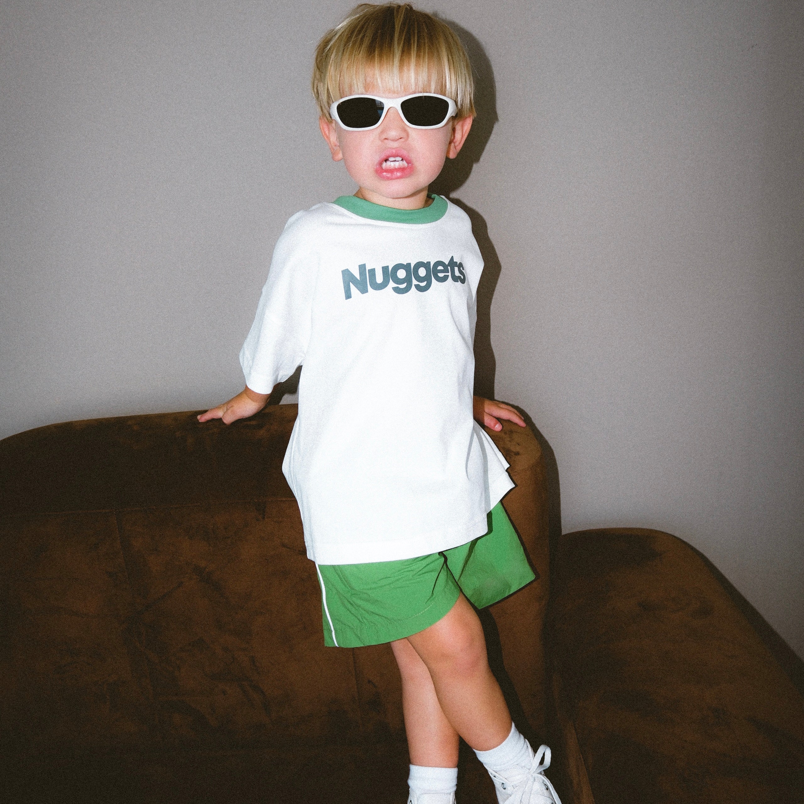 Nuggets Oversized Tee - Warm White