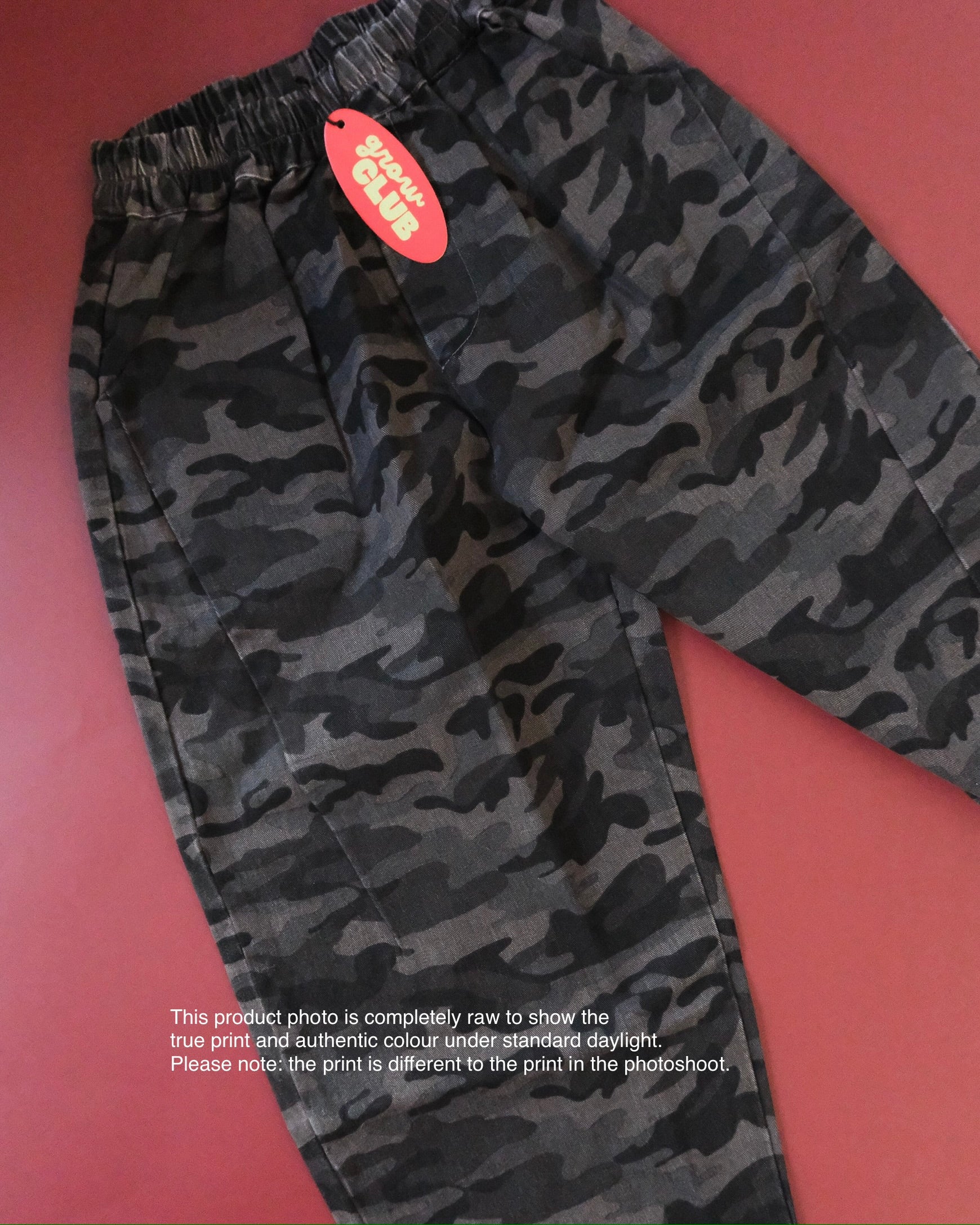 Camo Barrel Jean - Grey