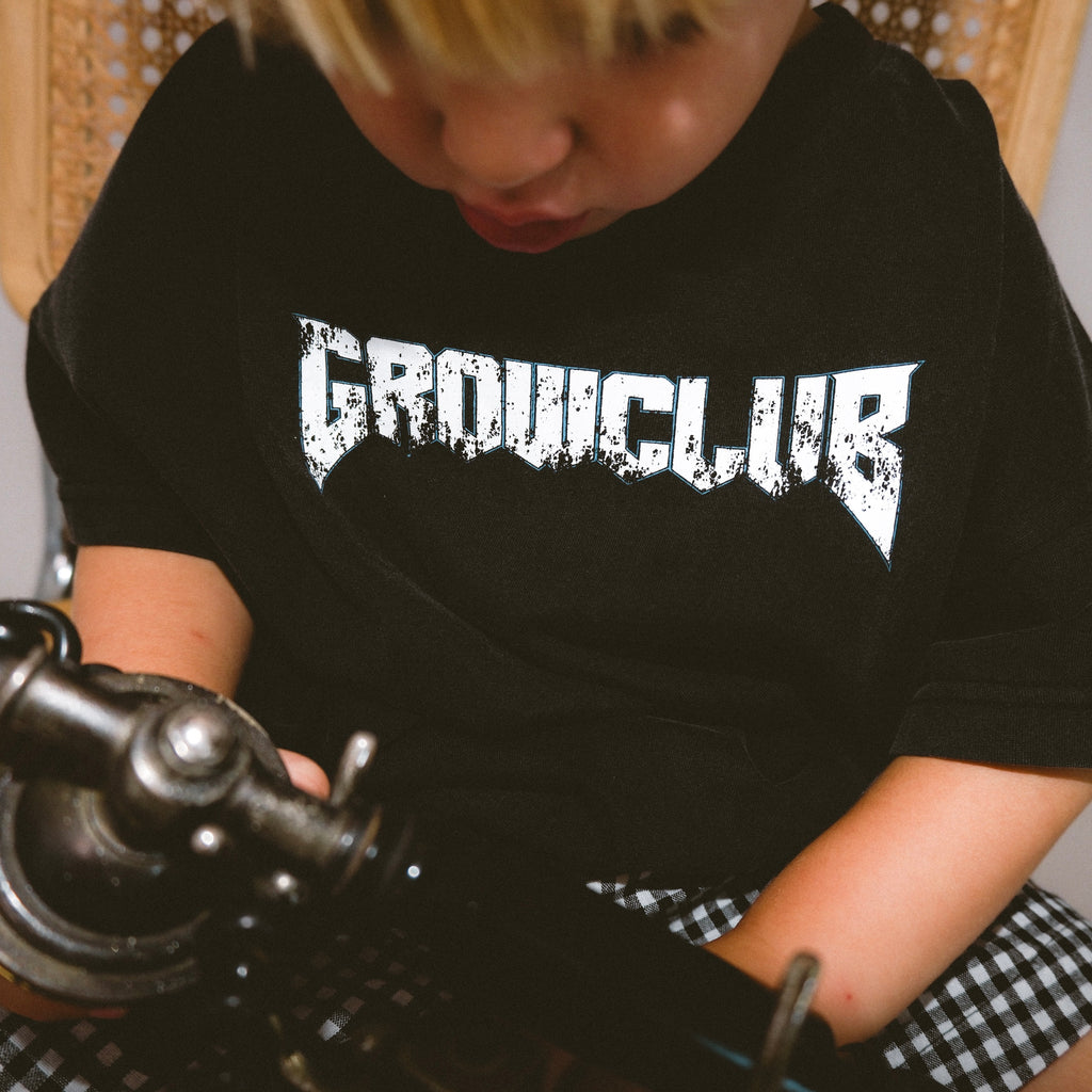 Metal Acid Wash Oversized Tee - Midnight