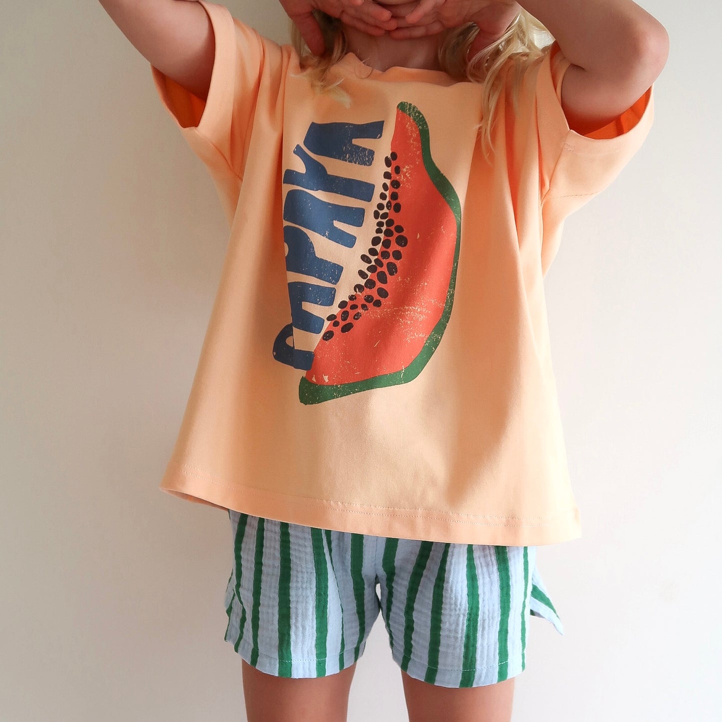 Papaya Oversized Tee - Peach (CLEARANCE)