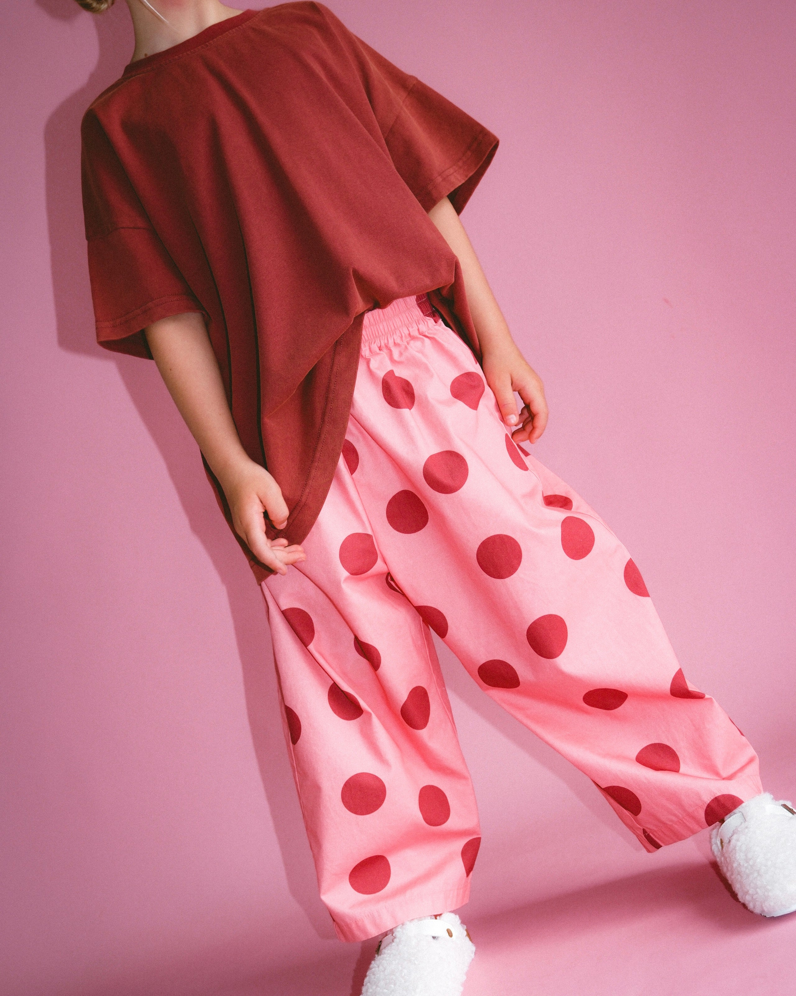 Basic Acid Wash Tee - Burgundy