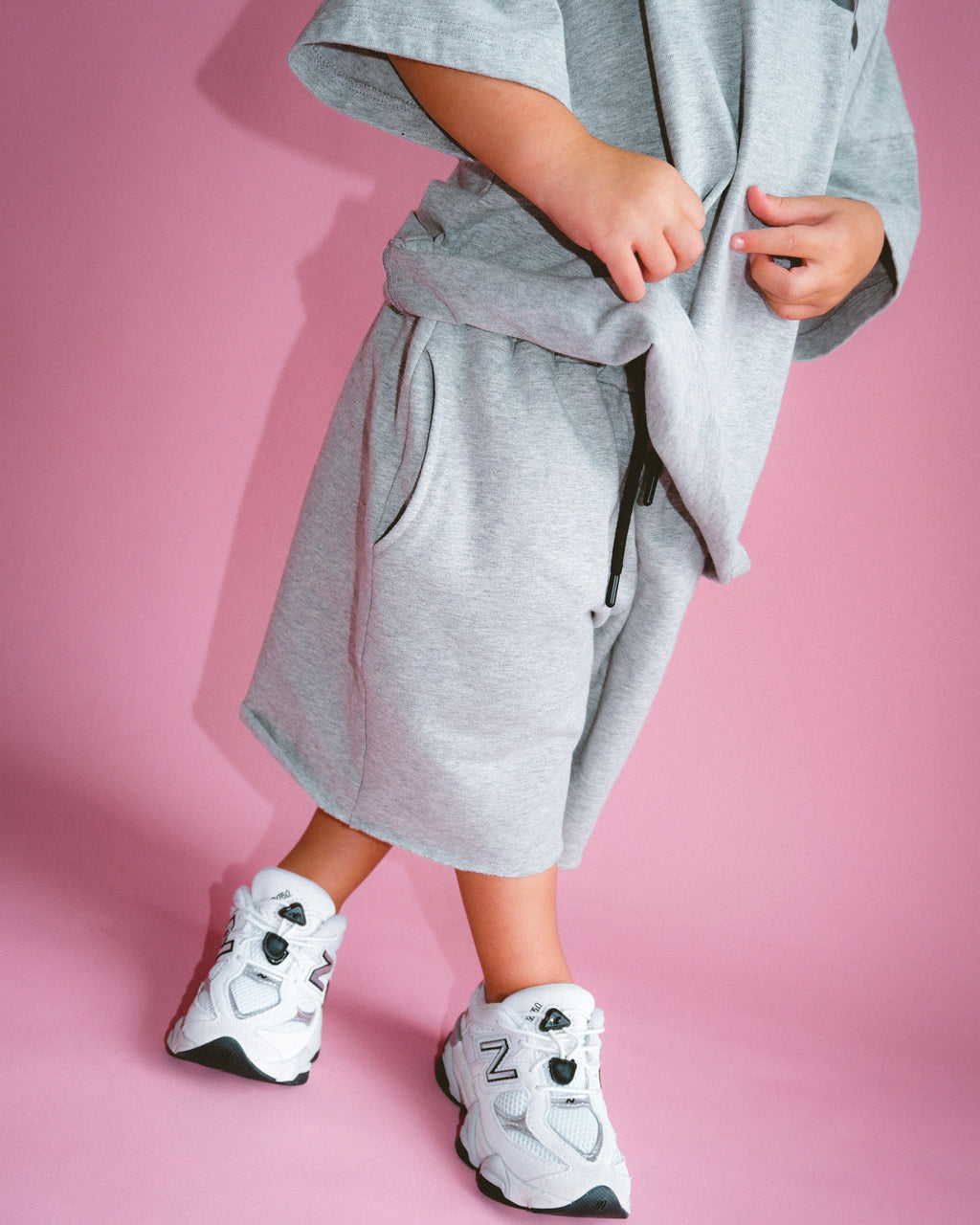 Bermuda Track Short - Grey Marle