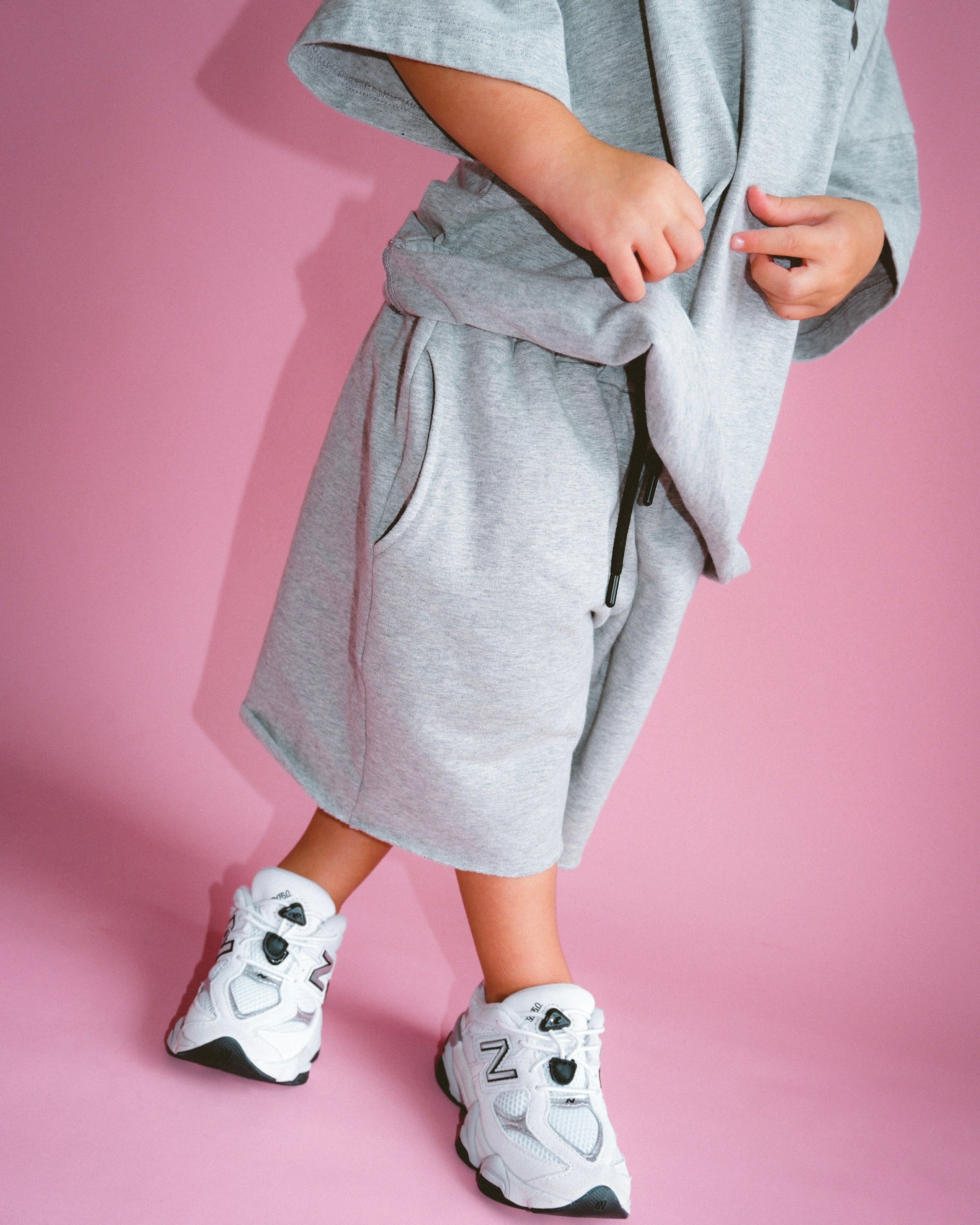 Bermuda Track Short - Grey Marle