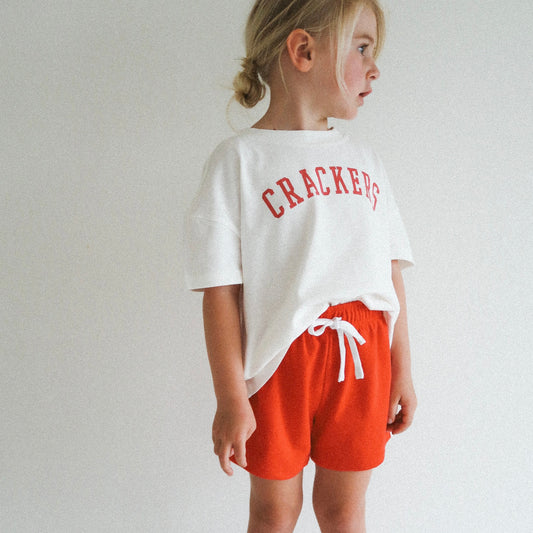 Crackers Oversized Tee - Warm White (CLEARANCE)