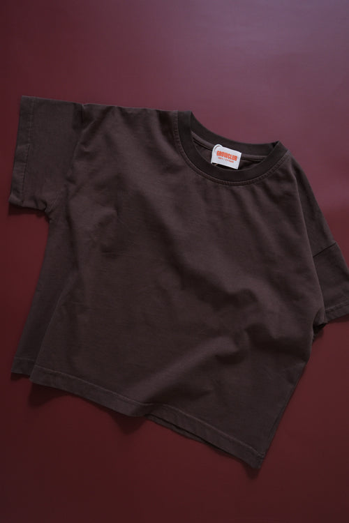 Basic Acid Wash Tee - Chocolate
