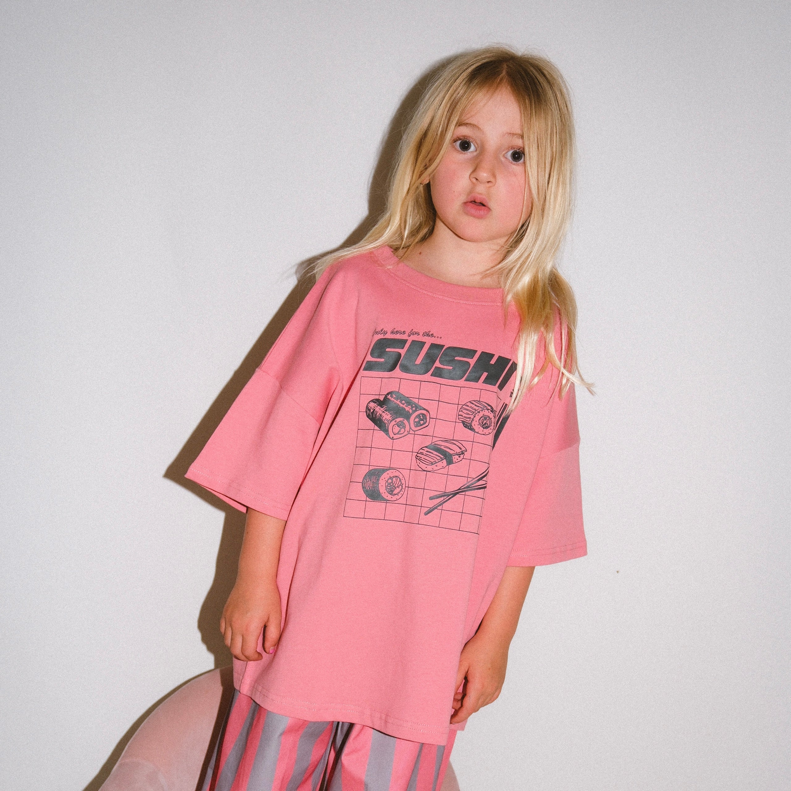 Sushi Oversized Tee - Pink