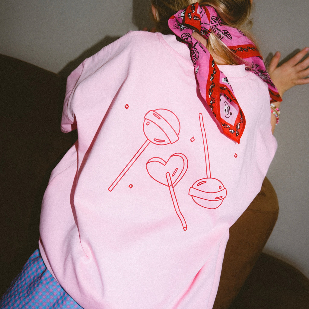 Sugar Sugar Oversized Tee - Cotton Candy