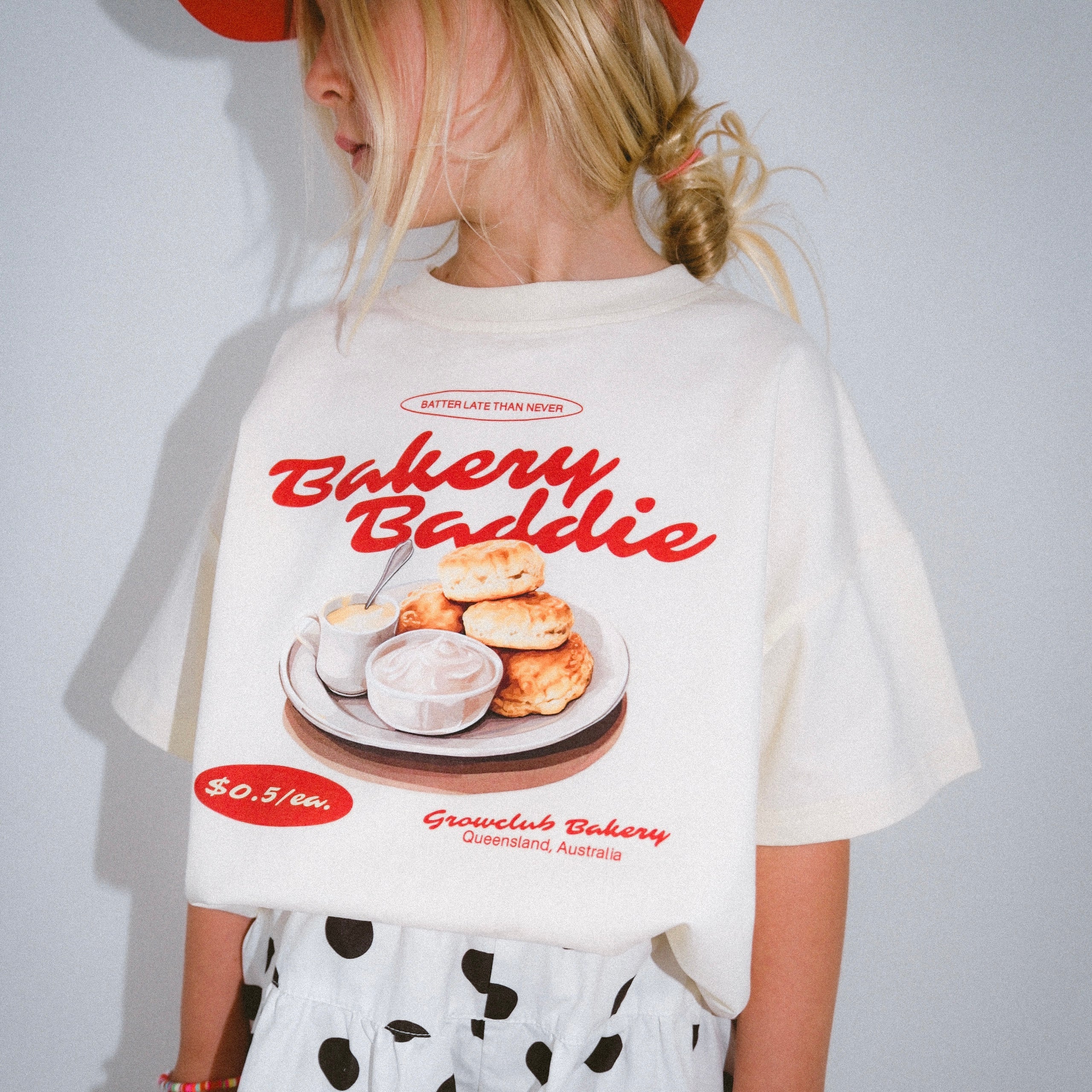 Bakery Baddie Oversized Tee - Butter