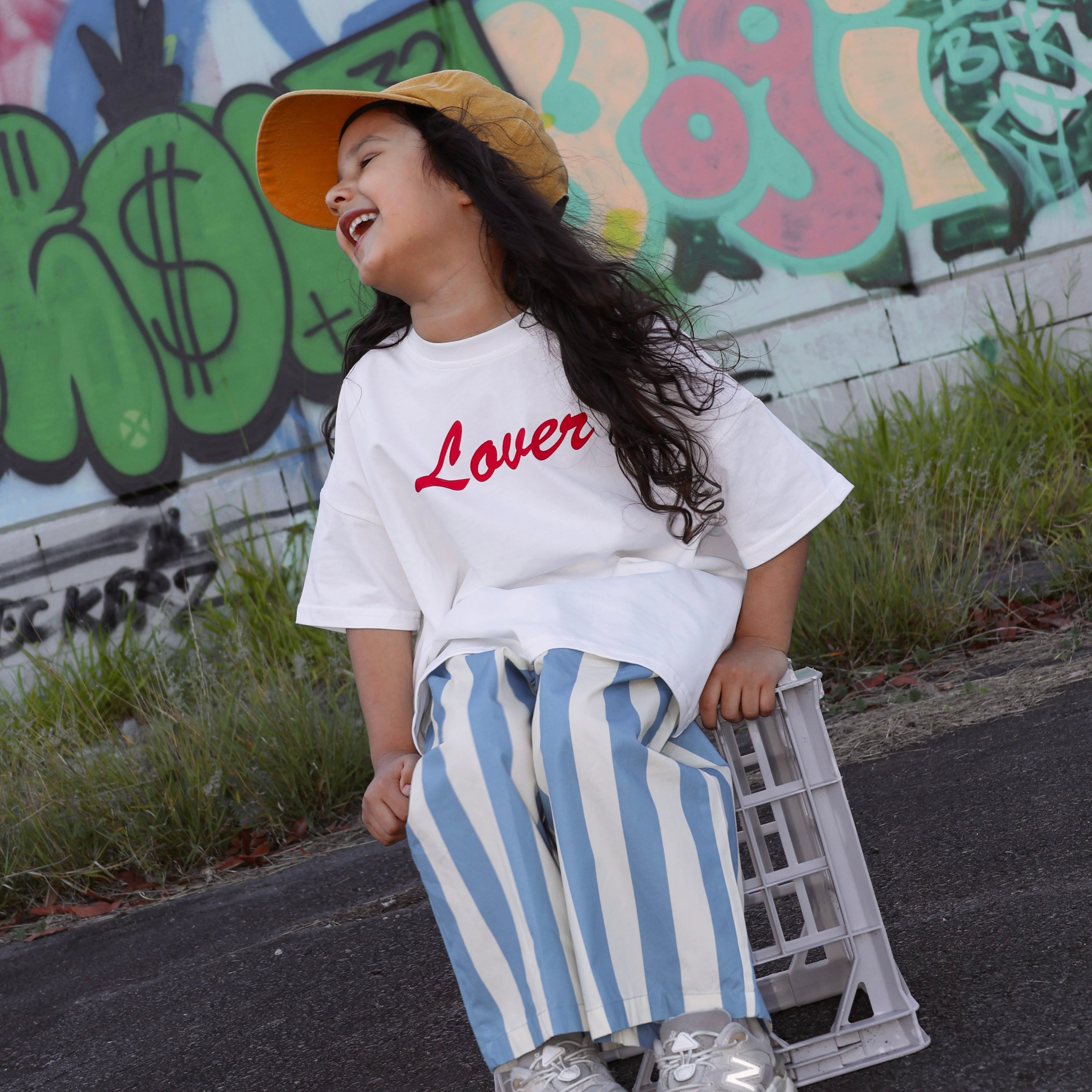 Carnival Balloon Pant - Blue/Cream