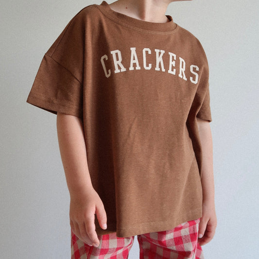 Crackers Oversized Tee - True Brown (CLEARANCE)