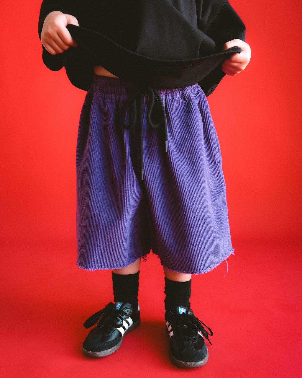 Bermuda Track Short - Purple Cord