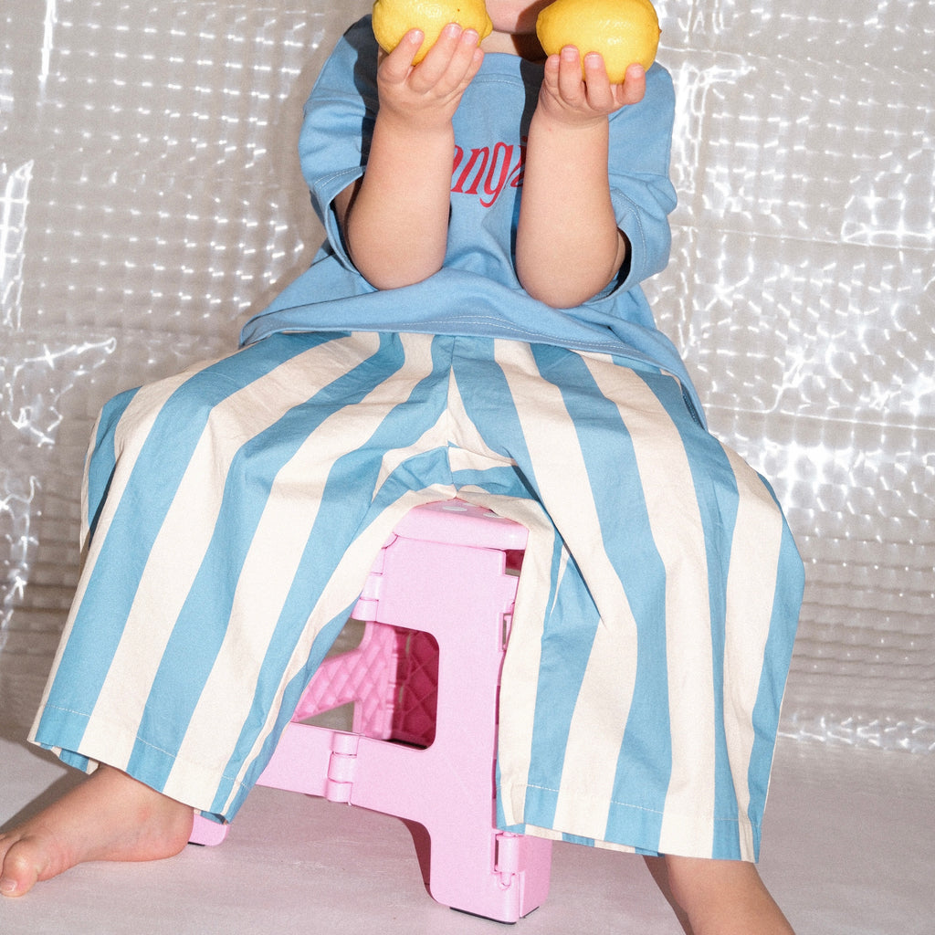 Carnival Balloon Pant - Blue/Cream