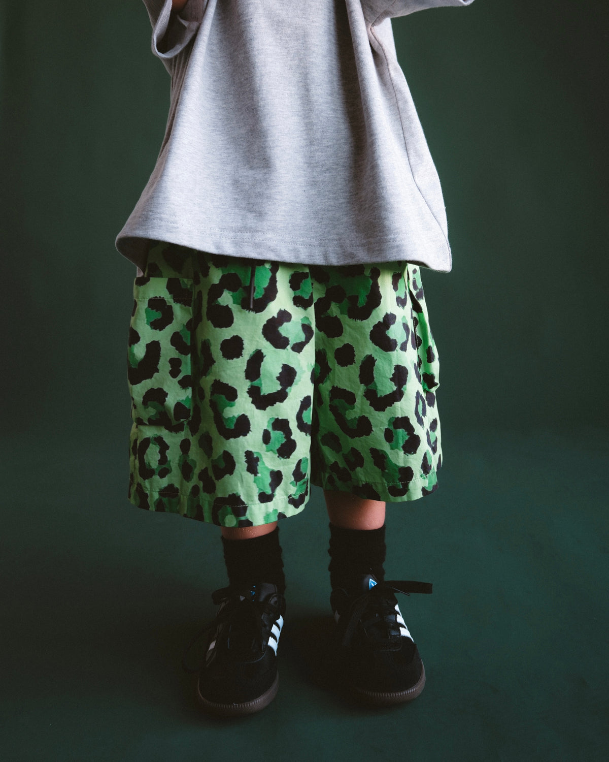 Leopard Cargo Short - Acid Lime