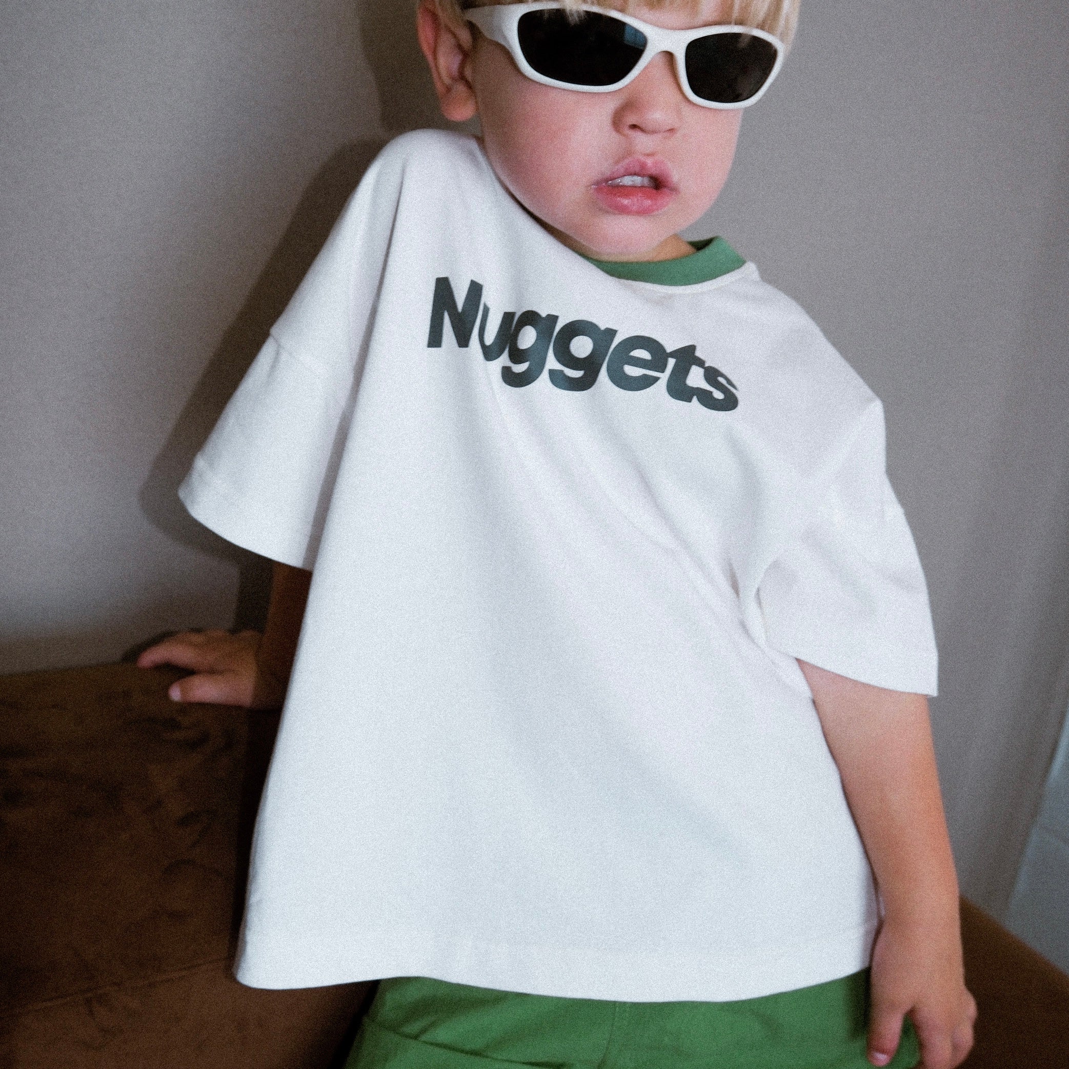 Nuggets Oversized Tee - Warm White