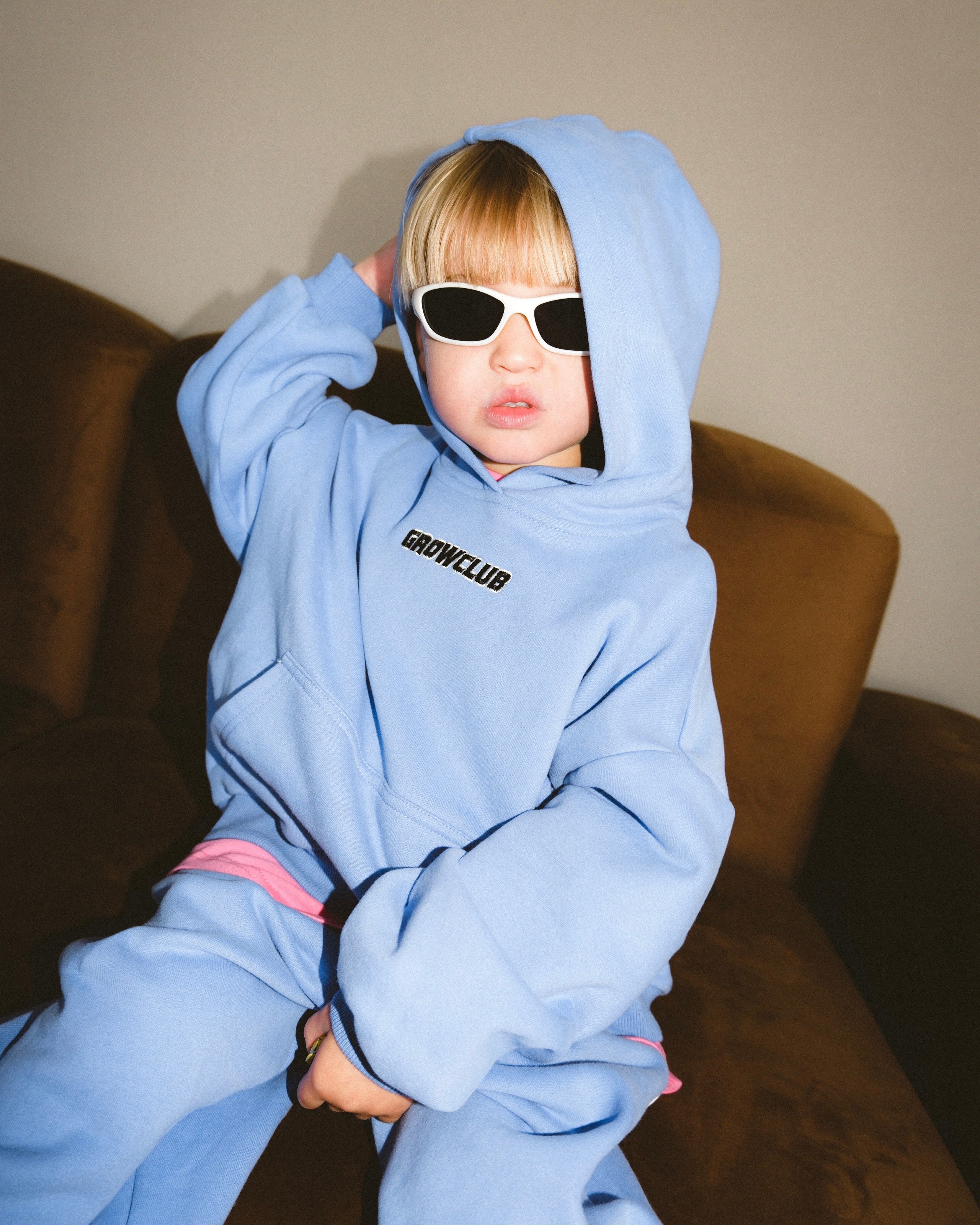 Logo Fleece Hoodie - Periwinkle