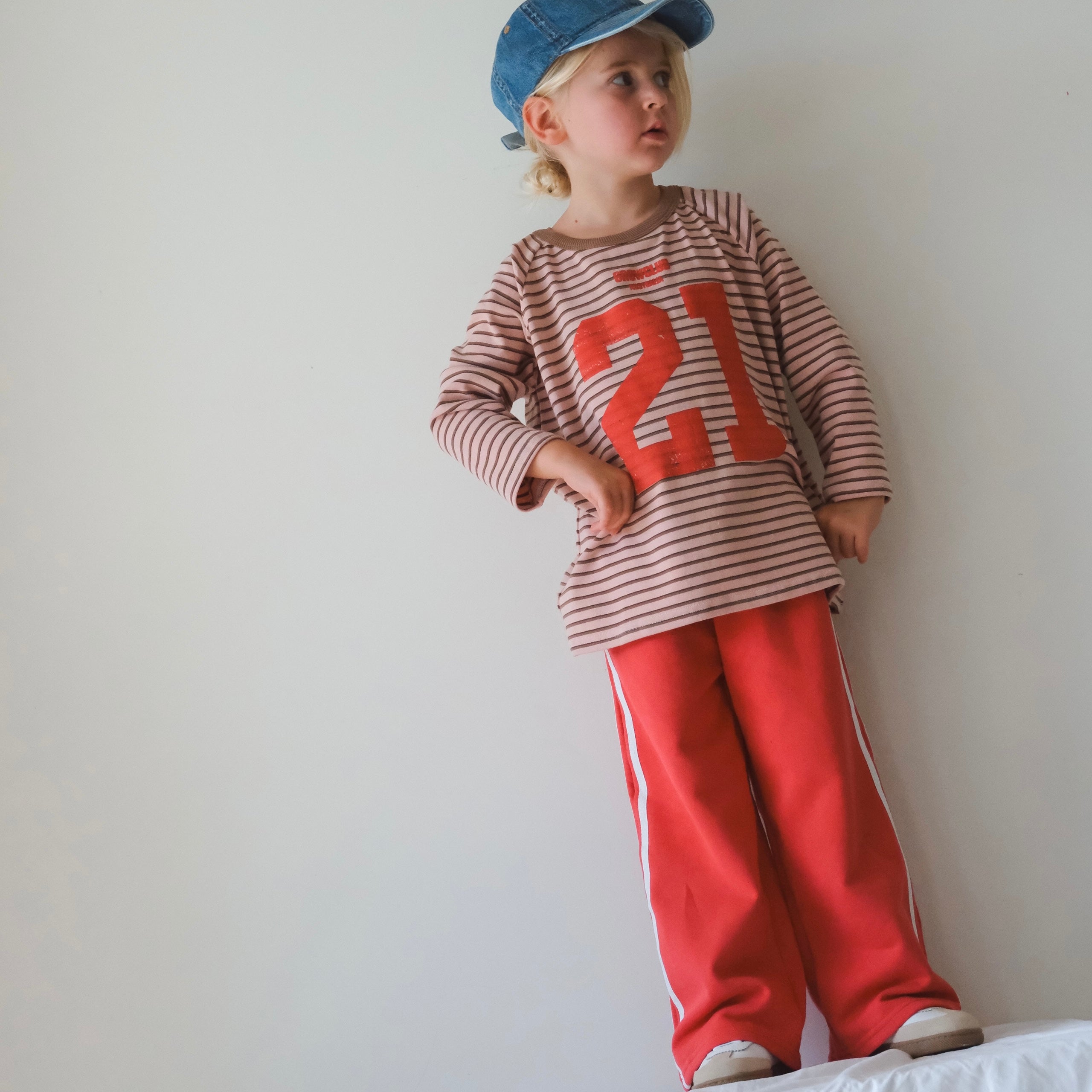 Varsity Raglan Tee - Baby Pink