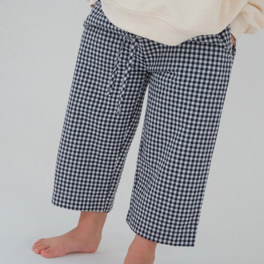 Thrift Check Pant - Navy