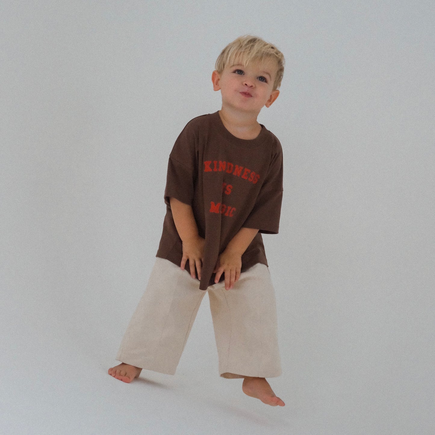 Kindness Is Magic Oversized Tee - Chocolate
