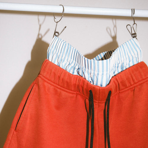 Exposed Boxer Sweat Short - Red Acid Wash