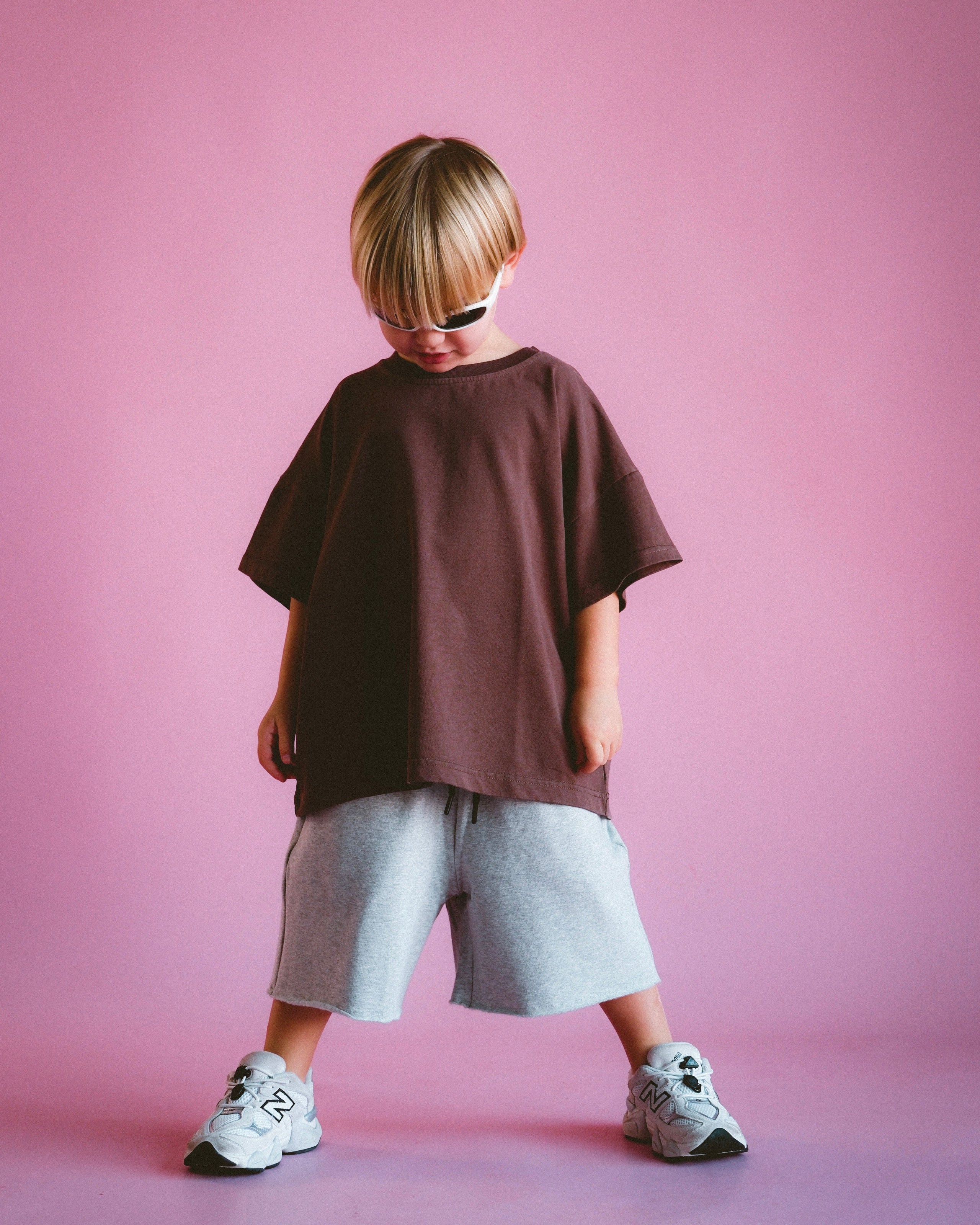 Basic Acid Wash Tee - Chocolate