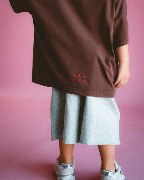Basic Acid Wash Tee - Chocolate