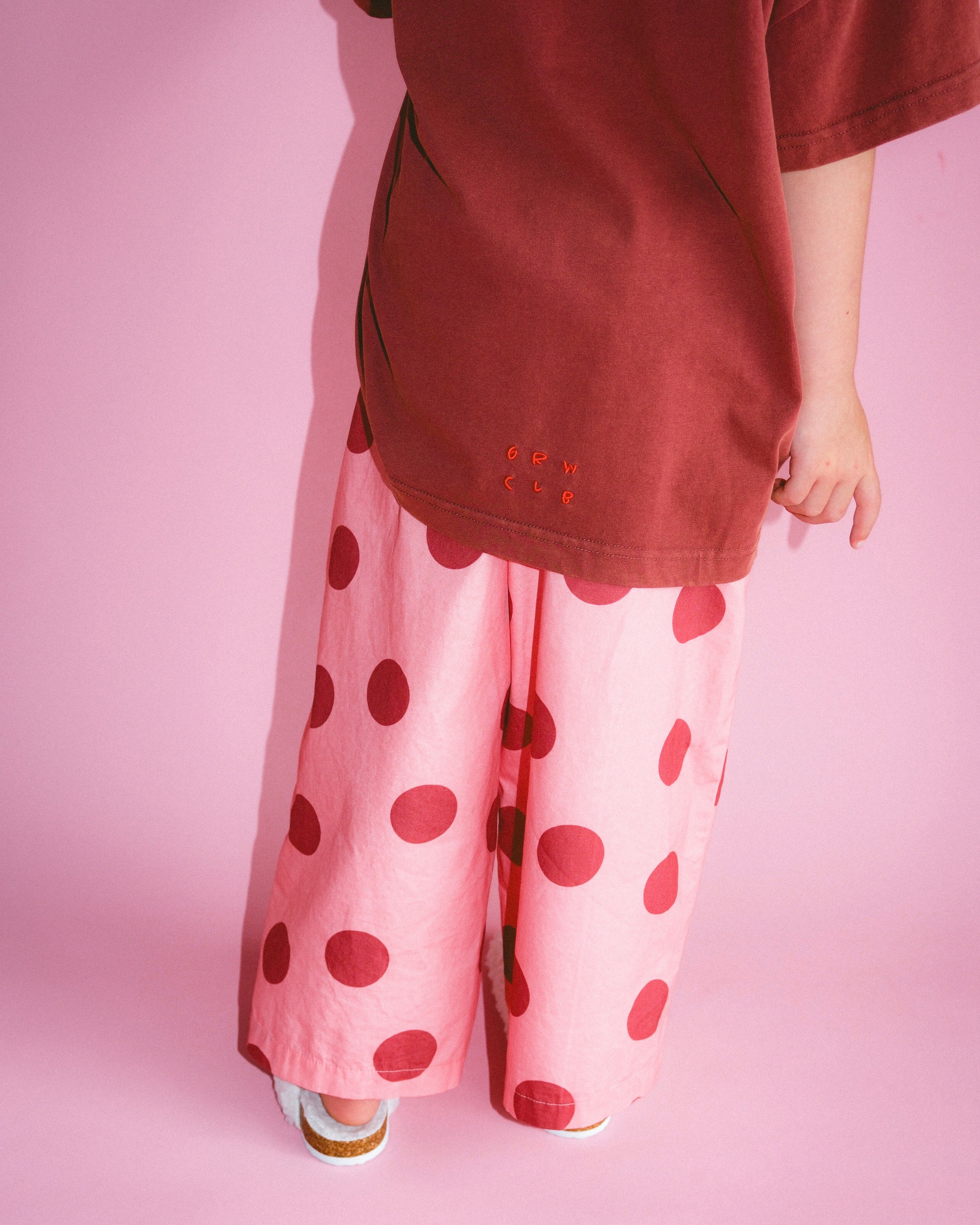 Basic Acid Wash Tee - Burgundy