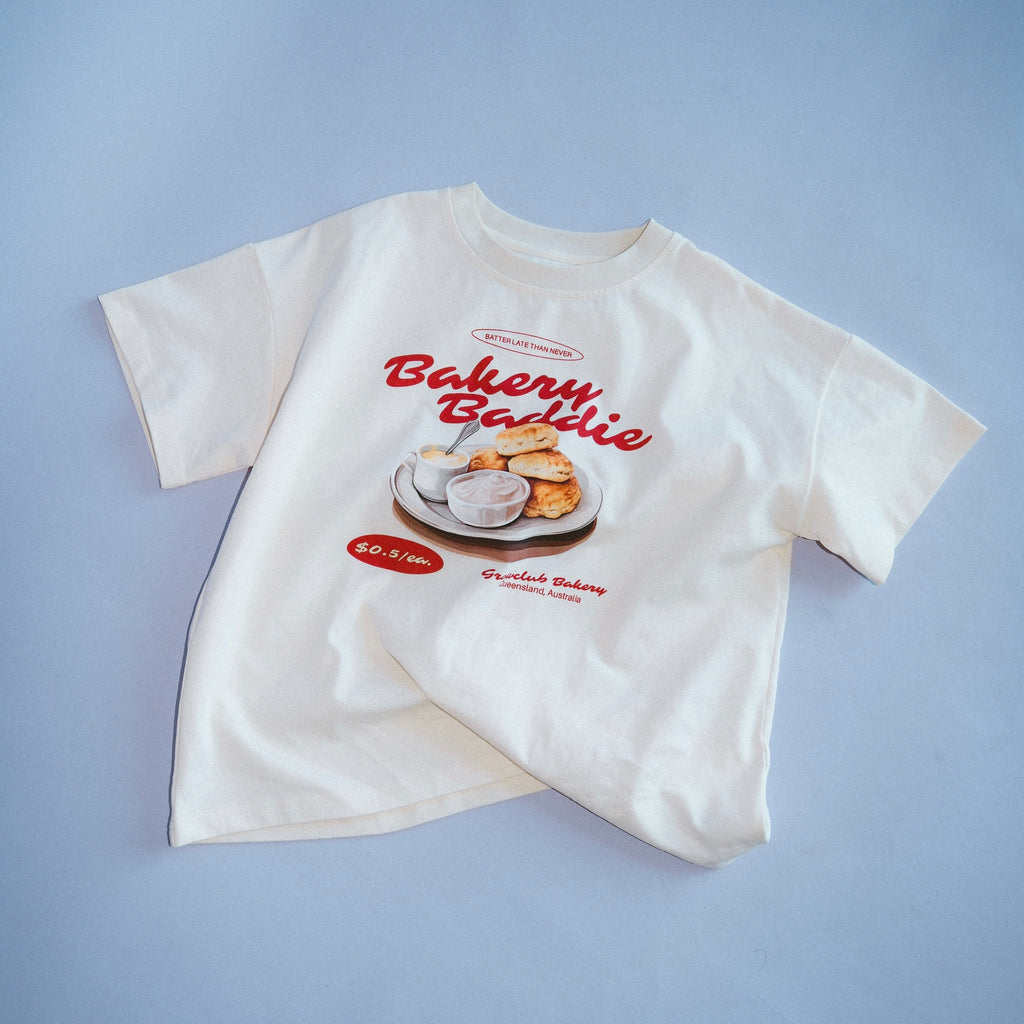 Bakery Baddie Oversized Tee - Butter