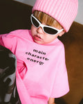 Main Character Energy Tee - Bright Pink
