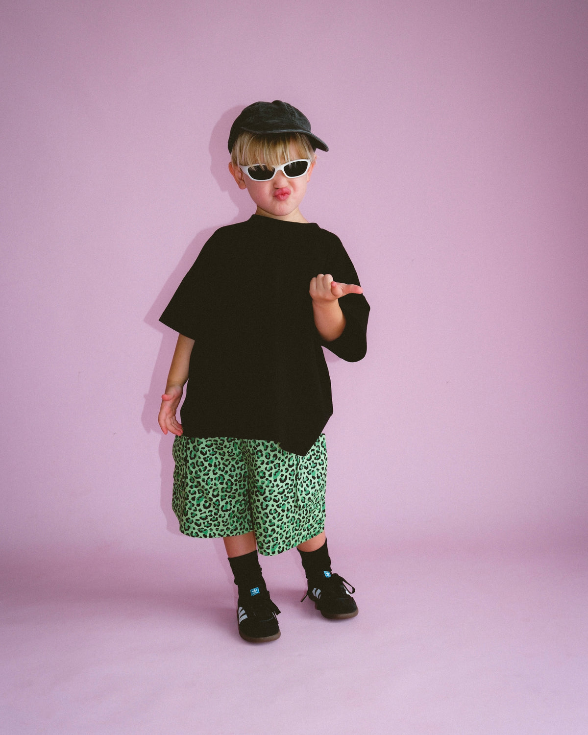Leopard Cargo Short - Acid Lime